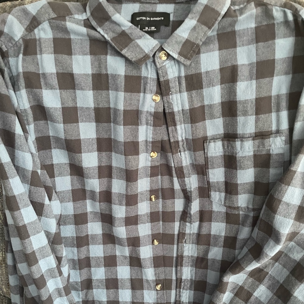 Mens xl plaid long sleeve